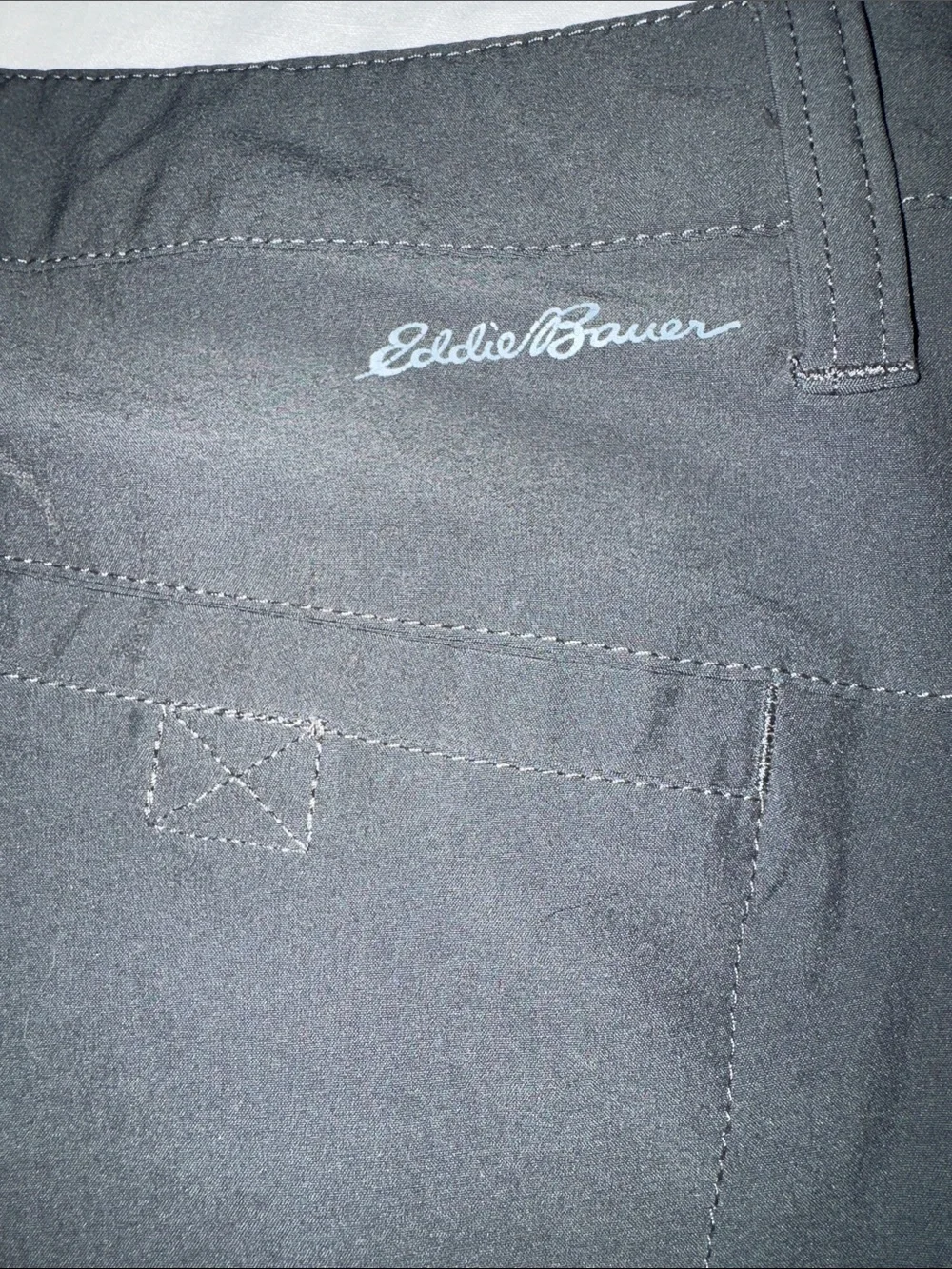 Eddie Bauer Women’s Hiking Cargo Capri in Gray - Picture 3 of 5